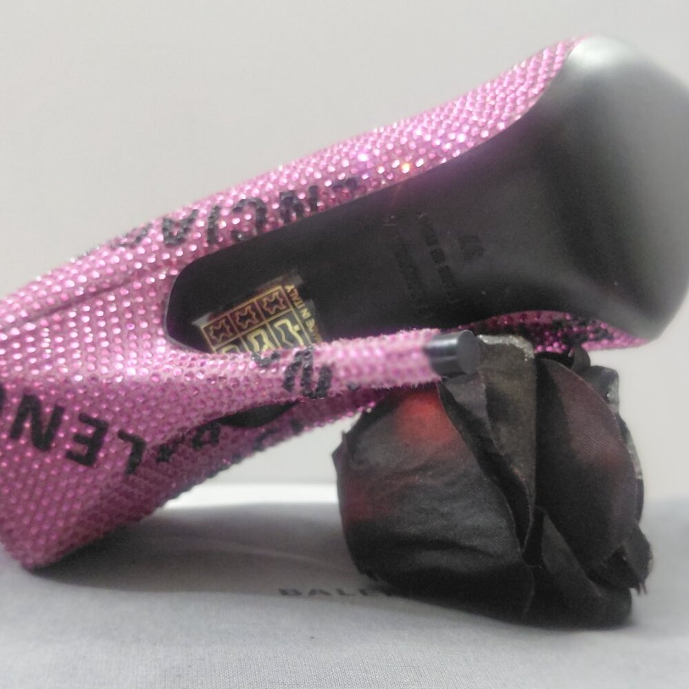 Balenciaga Womens Square Knife Embellished Pink Pumps Size EU 37 (0589) - Picture 15 of 16